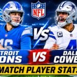 Epic Detroit Lions vs Dallas Cowboys Match Player Stats